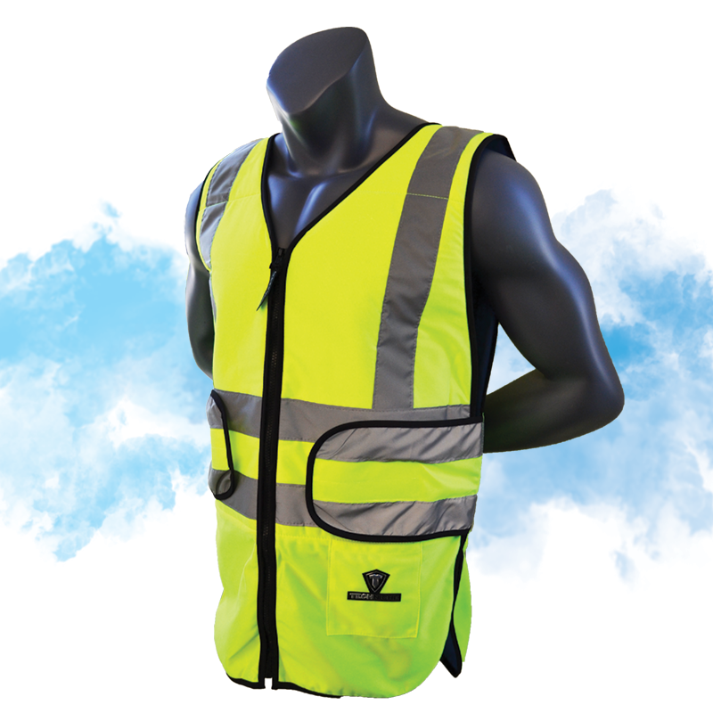 Occunomix Techniche 6626-HV CoolPax™ Phase Change ANSI Class 2 Safety Evaporative Cooling Vests